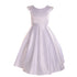 Petite Adele Big Girls White Dull Satin Beaded Junior Bridesmaid Dress 8-16 - SophiasStyle.com
